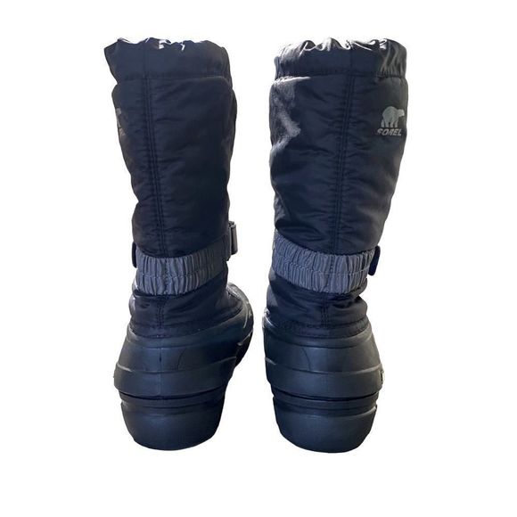 Sorel Youth Flurry Weather Resistant Snow Boot Color Blk/City Grey SZ 7 Unisex - Picture 3 of 7